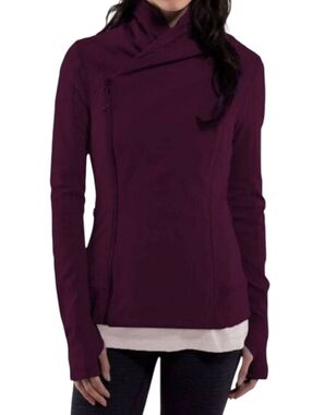 LULULEMON ATHLETICA Bhakti Yoga Jacket In Bordeaux Drama Size 6